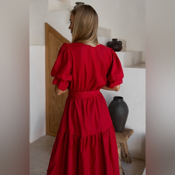 Elf Peony Linen Dress - Picture 12 of 16